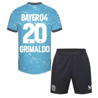 Bayer Leverkusen Alejandro Grimaldo #20 Replika babykläder Tredjeställ Barn 2023-24 Kortärmad (+ korta byxor)